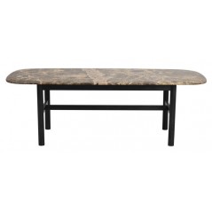 RO Hammond Coffee Table 135x62 Marble Brown/Black